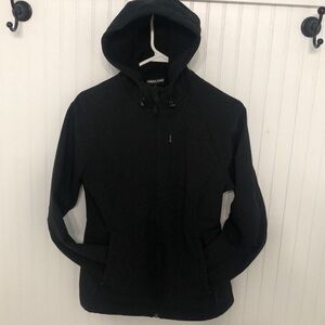 Kirkland SCUBA FABRIC Outer Full Zip HOODED microFleece inside JACKET PocketsEUC